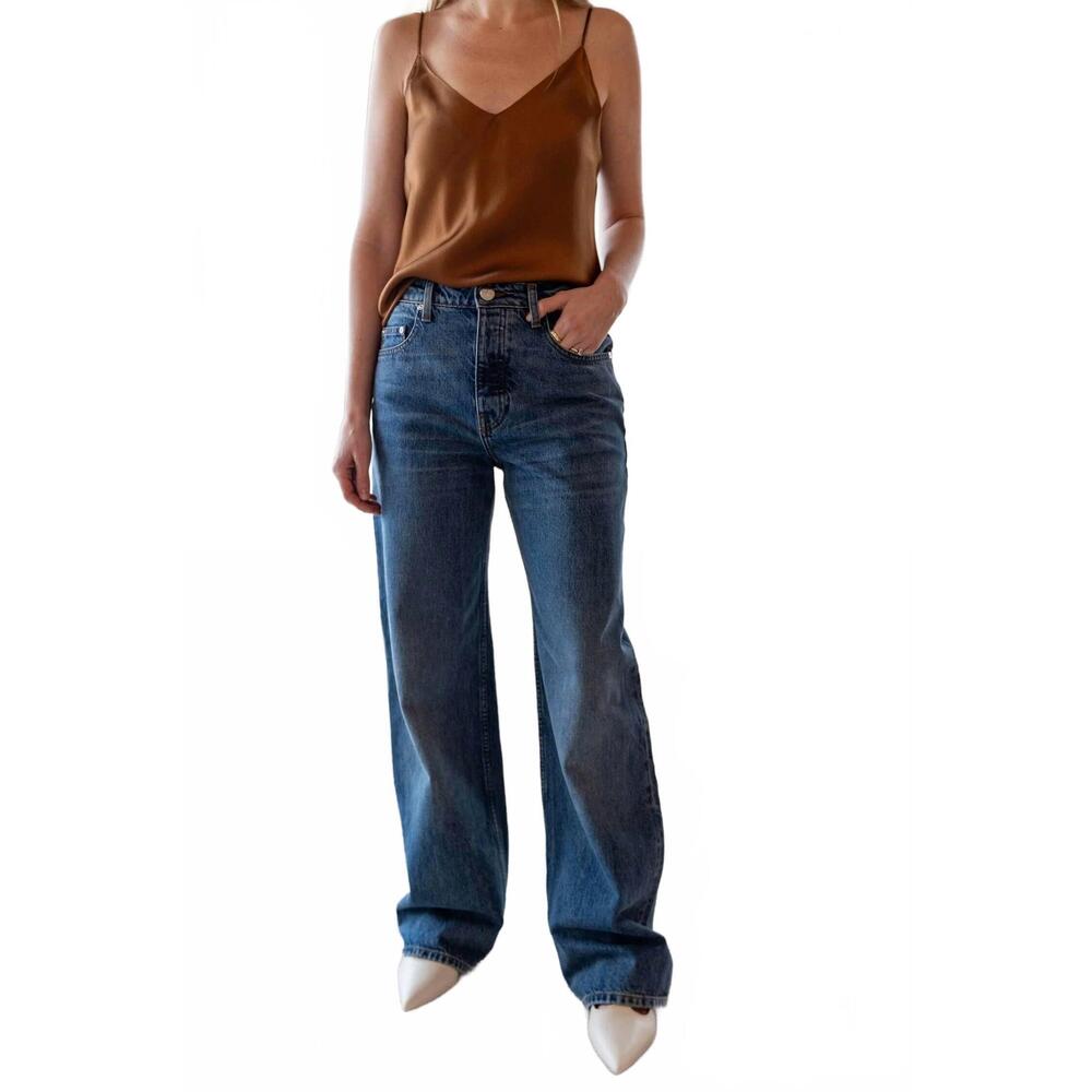 NEW SABLYN gloria v neck bias cut cami in tobacco